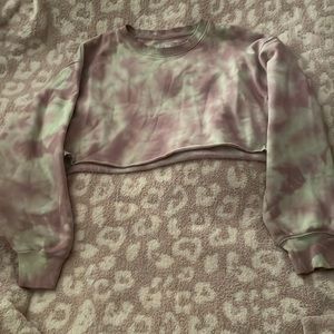 TNA cropped fleece boyfriend sweatshirt